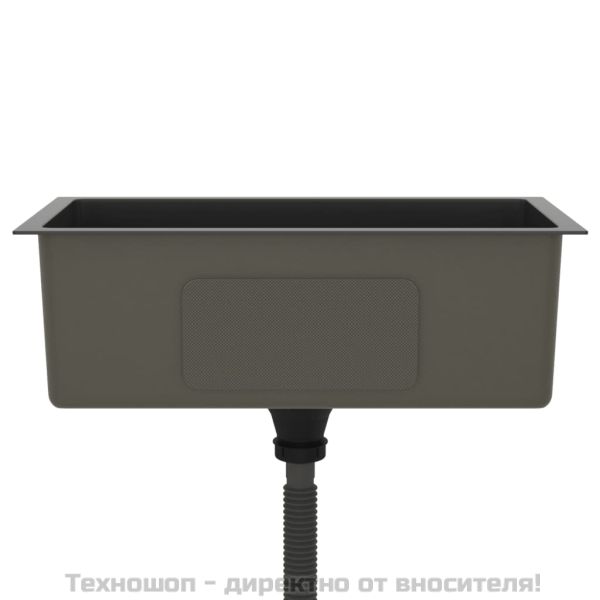 Ръчно изработена кухненска мивка, черна, неръждаема стомана