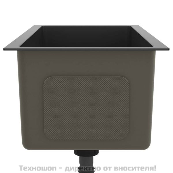 Ръчно изработена кухненска мивка, черна, неръждаема стомана