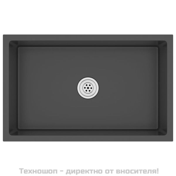 Ръчно изработена кухненска мивка, черна, неръждаема стомана