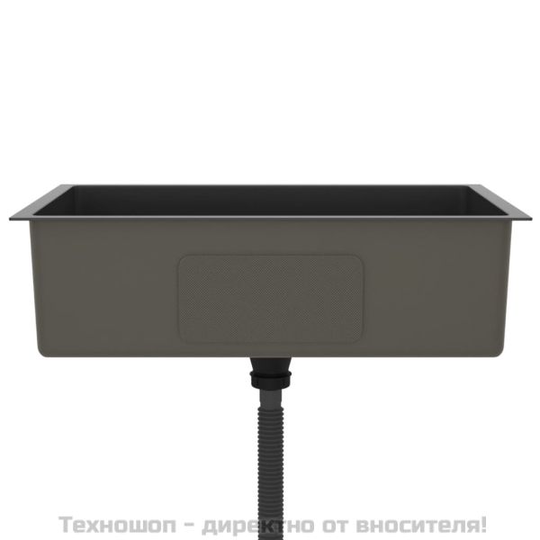 Ръчно изработена кухненска мивка, черна, неръждаема стомана