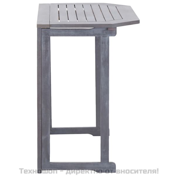 Сгъваема балконска маса, 90x50x74 см, акация масив