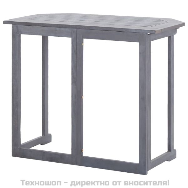 Сгъваема балконска маса, 90x50x74 см, акация масив