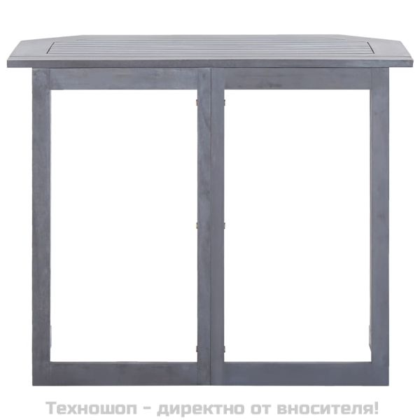 Сгъваема балконска маса, 90x50x74 см, акация масив