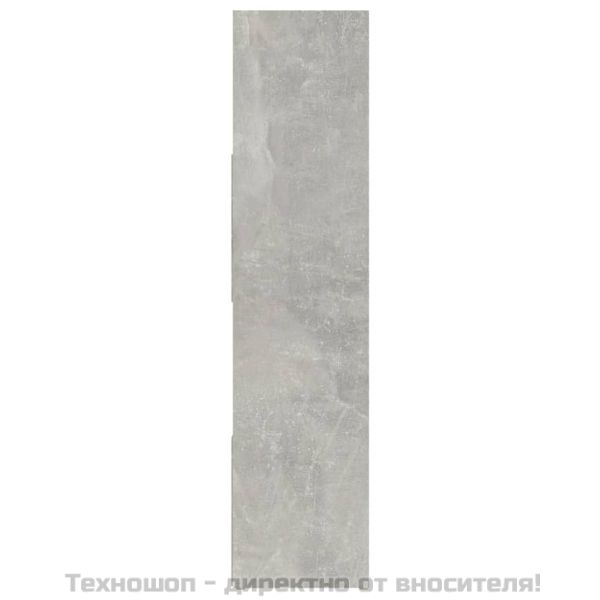Библиотека/разделител за стая, бетонно сива, 105x24x102 см