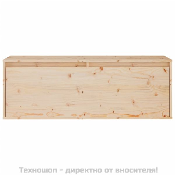 Стенен шкаф, 100x30x35 см, борово дърво масив