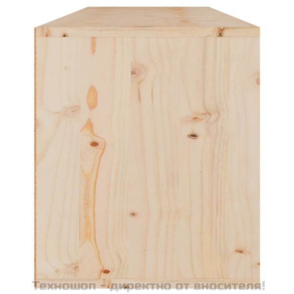Стенен шкаф, 100x30x35 см, борово дърво масив