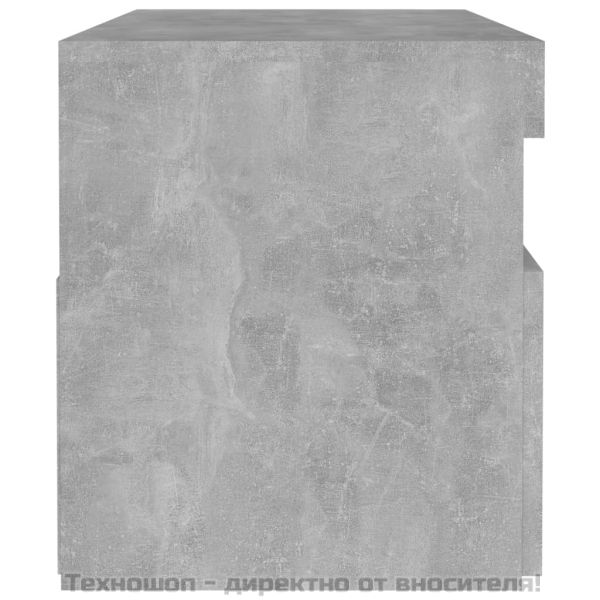 ТВ шкаф с LED осветление, бетонно сив, 60x35x40 см