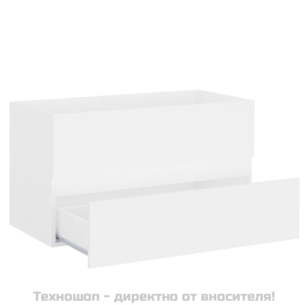 Долен шкаф за мивка, бял, 80x38,5x45 см, инженерно дърво