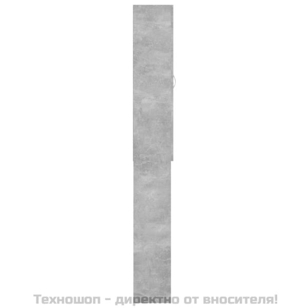 Шкаф за пералня, бетонно сив, 64x25,5x190 см