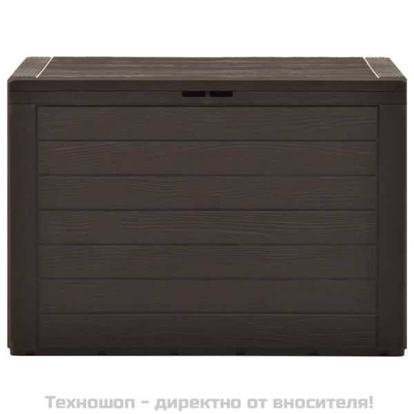 Градински сандък за съхранение, кафяв, 78x44x55 см
