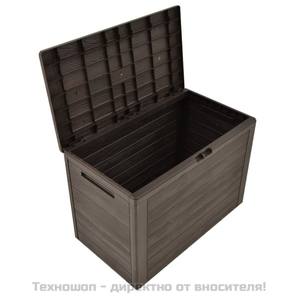 Градински сандък за съхранение, кафяв, 78x44x55 см