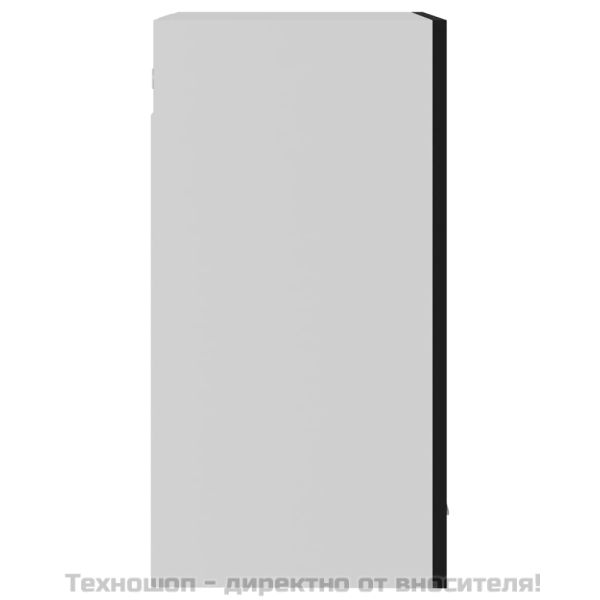 Висящ стъклен шкаф "Lyon", черен, 40x31x60 см, инженерно дърво