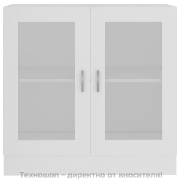 Шкаф витрина, бял, 82,5x30,5x80 см, ПДЧ