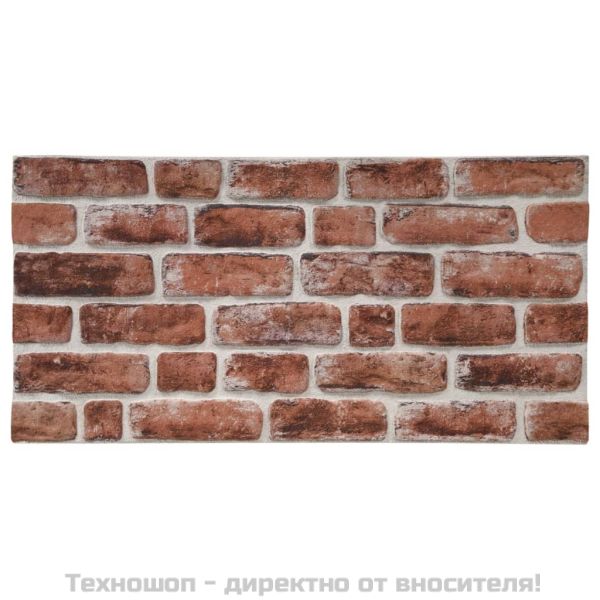3D стенни панели с дизайн на тъмнокафяви тухли 10 бр EPS