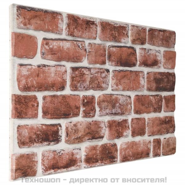 3D стенни панели с дизайн на тъмнокафяви тухли 10 бр EPS