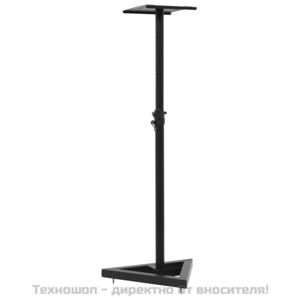 Студийни стойки за мониторни тонколони, 2 бр, черни, стомана