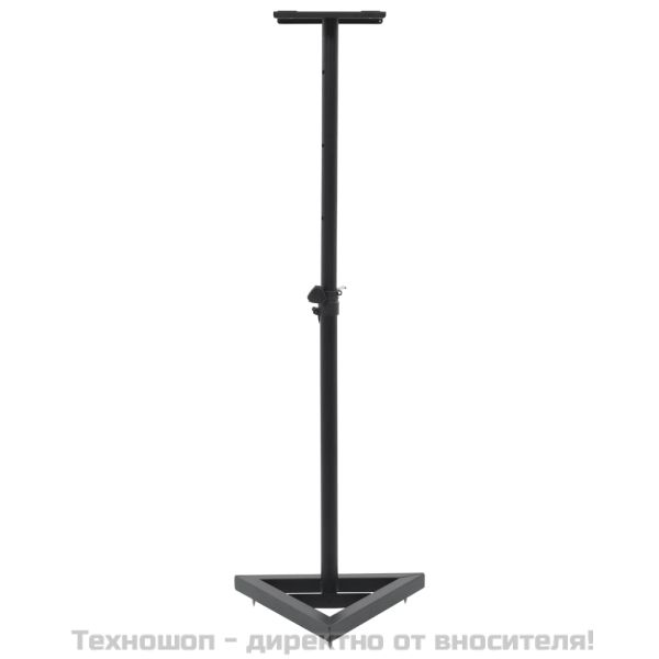 Студийни стойки за мониторни тонколони, 2 бр, черни, стомана