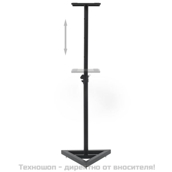 Студийни стойки за мониторни тонколони, 2 бр, черни, стомана