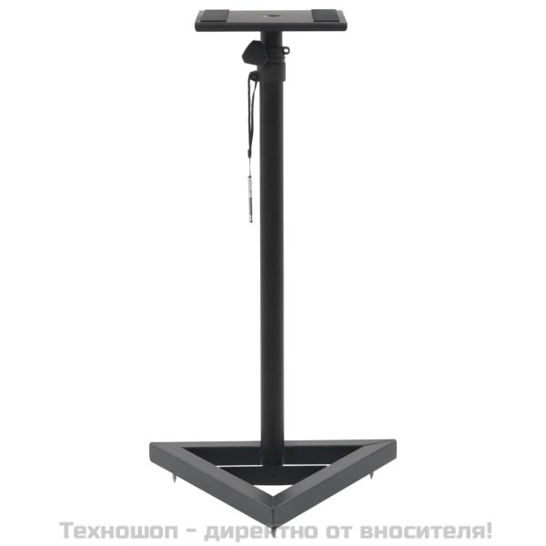 Студийни стойки за мониторни тонколони, 2 бр, черни, стомана