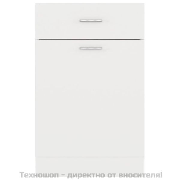 Шкаф с чекмеджета "Lyon", бял, 50x46x81,5 см, инженерно дърво