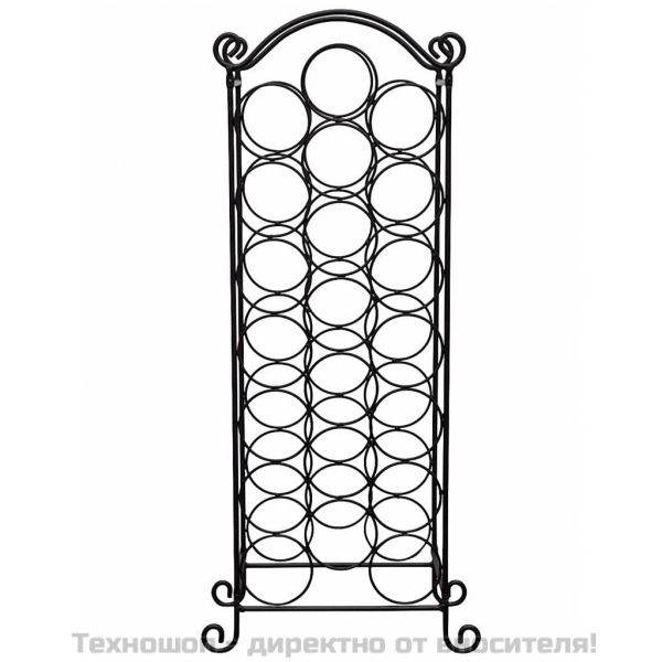 Метална стойка за вино за 21 бутилки