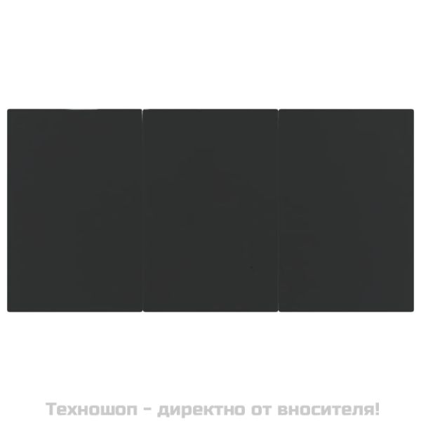 Градински трапезен комплект 7 части с възглавници сив полиратан