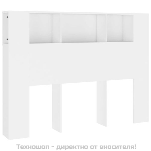 Табла за легло тип шкаф, бяла, 140x18,5x104,5 см