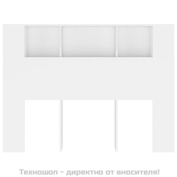 Табла за легло тип шкаф, бяла, 140x18,5x104,5 см