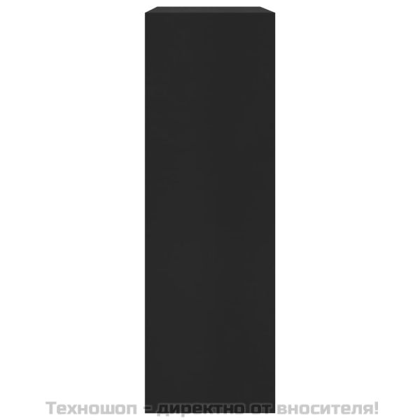 Етажерка за книги, черна, 60x24x76 см, инженерно дърво