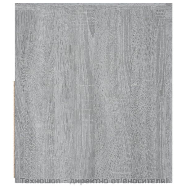 ТВ шкаф с LED осветление, сив сонома, 120x35x40 см