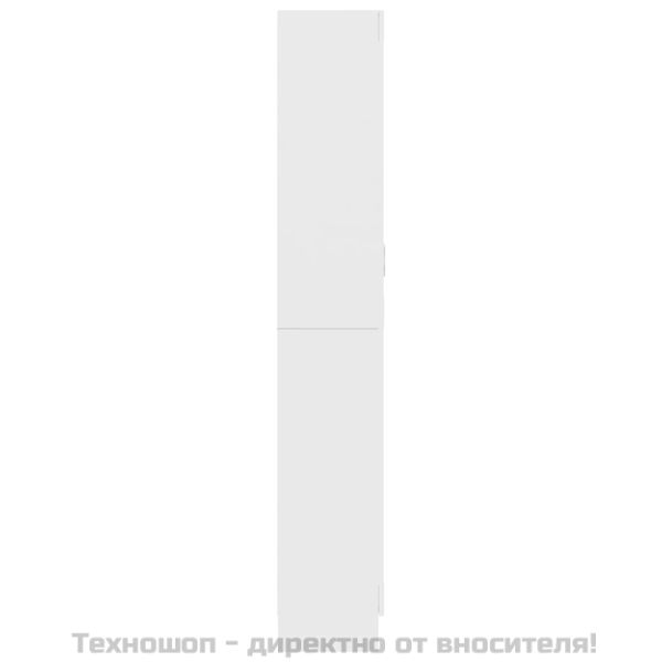 Шкаф витрина, бял, 82,5x30,5x185 см, инженерно дърво