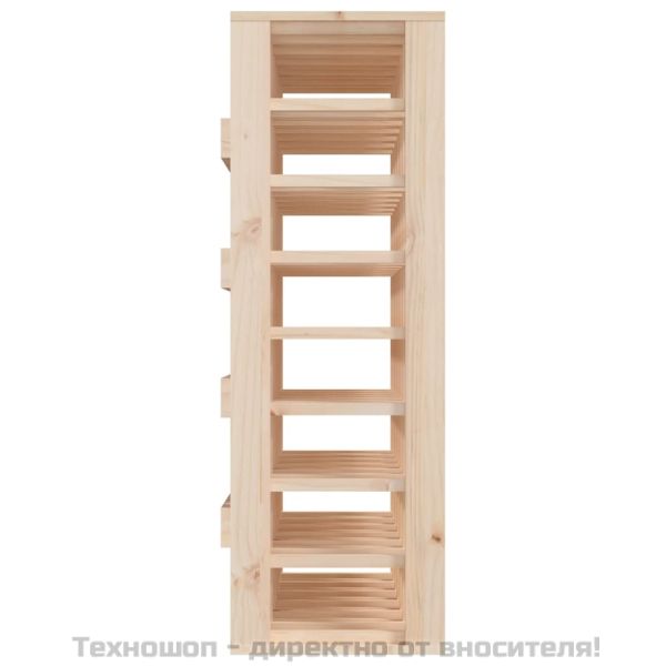 Поставка за вино 70x33x94 см масивна чамова дървесина