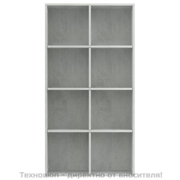 Библиотека/бюфет, бетонно сива, 66x30x130 см, инженерно дърво