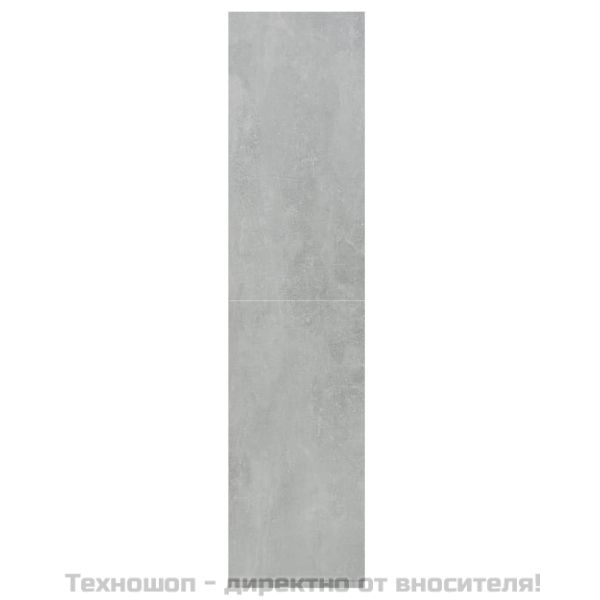Библиотека/бюфет, бетонно сива, 66x30x130 см, инженерно дърво