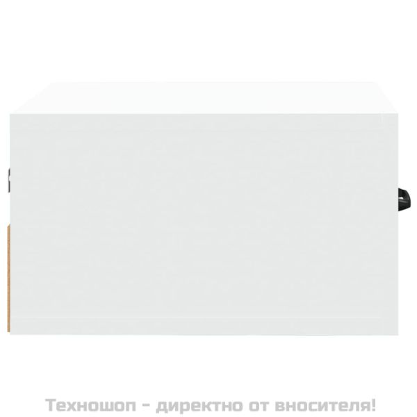 Нощни шкафчета за стенен монтаж, 2 бр, бели, 35x35x20 см