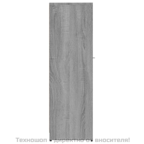 Шкаф за баня, сив сонома, 30x30x95 см, инженерно дърво