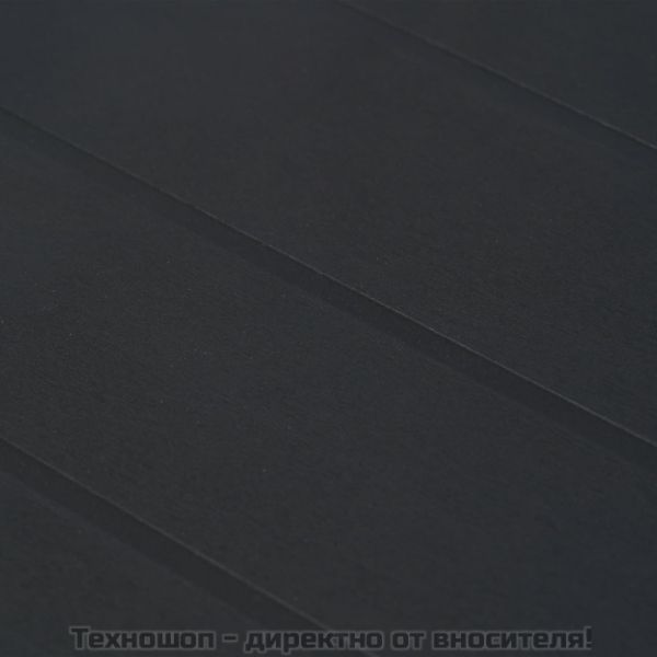 Градинска маса, 220x90x72 см, пластмаса, ратанов вид, антрацит