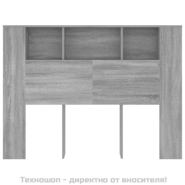 Табла за легло тип шкаф, сив сонома, 140x18,5x104,5 см