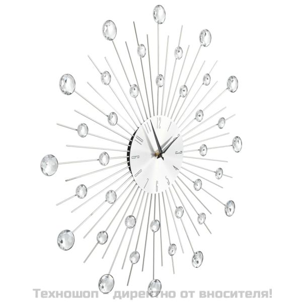 Стенен часовник с кварцов механизъм, модерен дизайн, 50 см