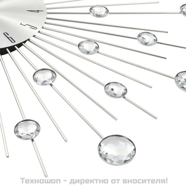 Стенен часовник с кварцов механизъм, модерен дизайн, 50 см