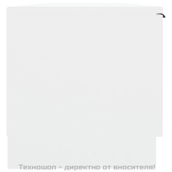 ТВ шкаф, бял, 102x35x36,5 см, инженерно дърво