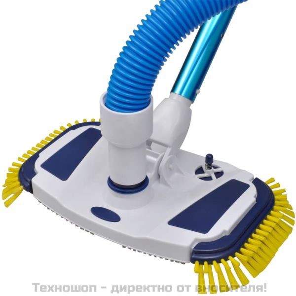 Почистващ вакумен уред за басейни с телескопична дръжка и маркуч