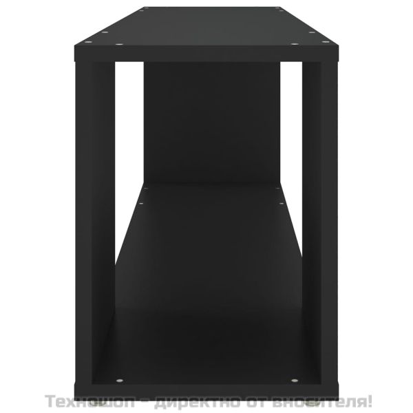 ТВ шкаф, черен, 100x24x32 см, инженерно дърво