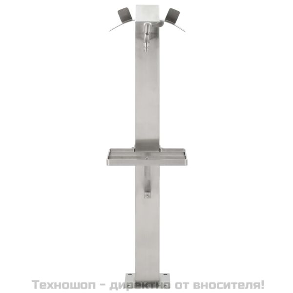 Градинска чешма, неръждаема стомана, квадратна колона, 95 см