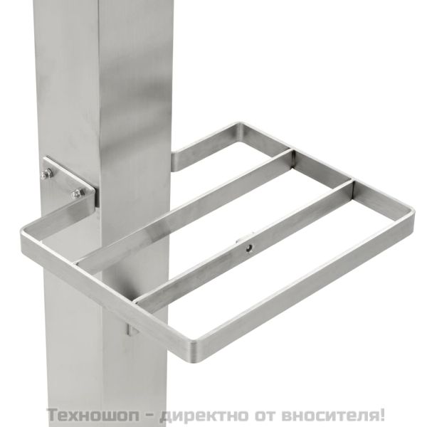 Градинска чешма, неръждаема стомана, квадратна колона, 95 см