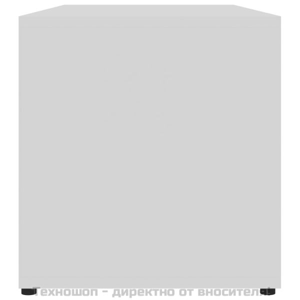 ТВ шкаф, бял, 80x34x36 см, инженерно дърво