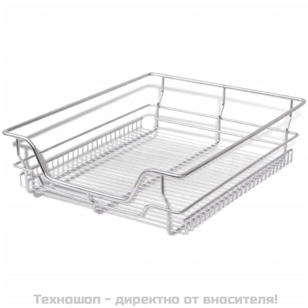 Телени кошници, плъзгащи се, 2 бр, сребристи, 500 мм
