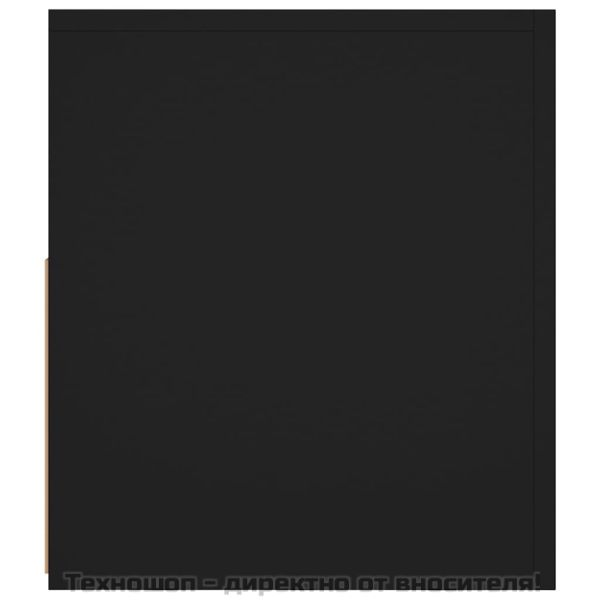 ТВ шкаф с LED осветление, черен, 120x35x40 см