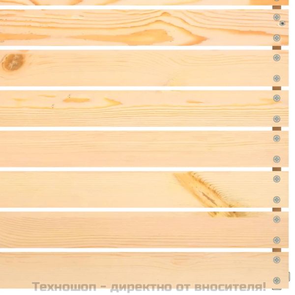 Градински 2-местен диван с възглавници, борово дърво масив