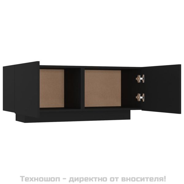 ТB шкаф, черен, 100x35x40 см, инженерно дърво